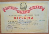 Diploma RPR Silinta la invatatura elev clasa 1