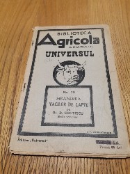 HRANIREA VACILOR DE LAPTE - D. Contescu -Biblioteca Agricola No. 70, 1944, 48 p. foto