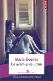 Roman "Ce avem si ce uitam" de Maria Duenas, editura Polirom, coperta brosata