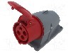 Conector alimentare AC, IEC 60309, IP44, {{Curent nominal}}, 460V, 4 pini, AMPHENOL - 2CMA193134R1000