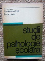 Studii de psihologie scolara &ndash; B. Zorgo, I. Radu