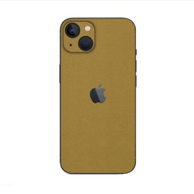 Set Doua Folii Skin Acoperire 360 Compatibile cu Apple iPhone 15 Plus Wrap Skin Gold Metalic Matt foto