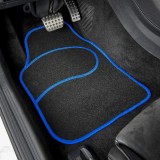Set 4 Covorase auto din Mocheta, model Universal, culoare Negru cu margine