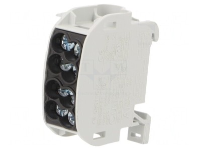 Bloc de Distribuție 25mm&amp;sup2; 4 Borne TS35 foto