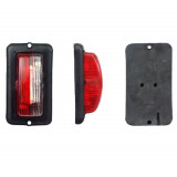 Lampa gabarit auto BestAutoVest 12V/ 24V, dreptunghiulara Rosie/ Alb , 50x95x30mm , 1 buc. Kft Auto, AutoLux