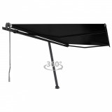 Cumpara ieftin Copertină autonomă retractabilă automat, antracit, 450x350 cm