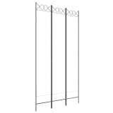 Cumpara ieftin Paravan de camera cu 3 panouri, alb, 120x220 cm, textil