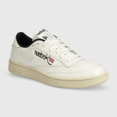 Reebok Classic sneakers din piele Club C 85 culoarea bej, 100074477