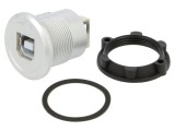 Adaptor USB 2.0 ONPOW USB A soclu la USB B soclu pentru montaj pe panou M22