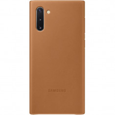 Husa Cover Leather Samsung pentru Samsung Galaxy Note 10 Maro foto