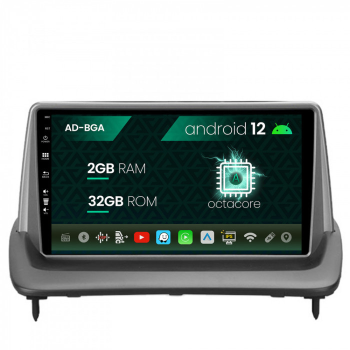 Navigatie Volvo C40 C30 S40 C70 V50 (2004-2012), Android 12, A-Octacore 2GB RAM + 32GB ROM, 9 Inch - AD-BGA9002+AD-BGRKIT403