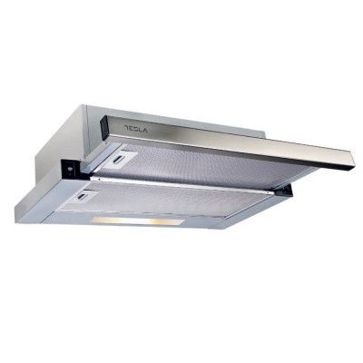 Hota Tesla DT600SX, 110 W, 1 motor, 2 filtre din aluminiu, 280 mc/h, 3 nivele de putere, Inox foto