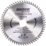 Raider 163148 - Panza fierastrau circular lemn 190x30x2.6 mm 60 dinti