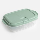 Caserola verde oliv pentru transport și depozitare alimente cu capac push up, CMCLASS