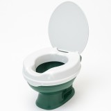 Inaltator WC cu capac Linomag&reg;, 15 cm inaltime, Sistem de prindere reglabil pentru vasul de toaleta, Alb