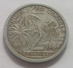 9. Moneda Comores 2 francs 1964 foto