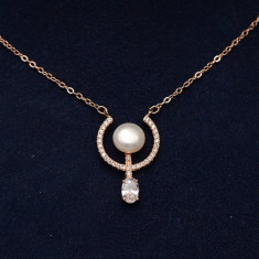 Colier argint 925 Pearls & Crystals Hoops ARG332A