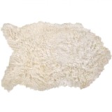 Covor Shaggy Alb Animal 55x90cm Poliester Blana Ecologica Antialunecare