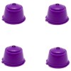Set 4 Capsule cafea, reutilizabila, reincarcabila, compatibil Dolce Gusto, violet