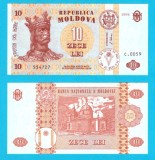Moldova (pick 10) 10 Lei 1994 UNC; Primul an de apariție, Semnătura: Talmaci
