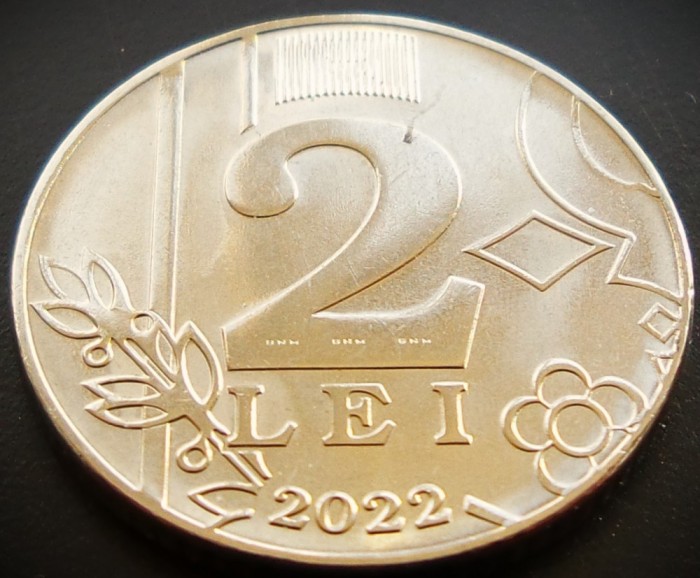 Moneda 2 LEI - Republica MOLDOVA, anul 2022 * cod 753 = UNC din FASIC BANCAR