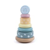 Jucarie Copii Turn de stivuire Rainbow in culori nordice Kabi 0109 CWT
