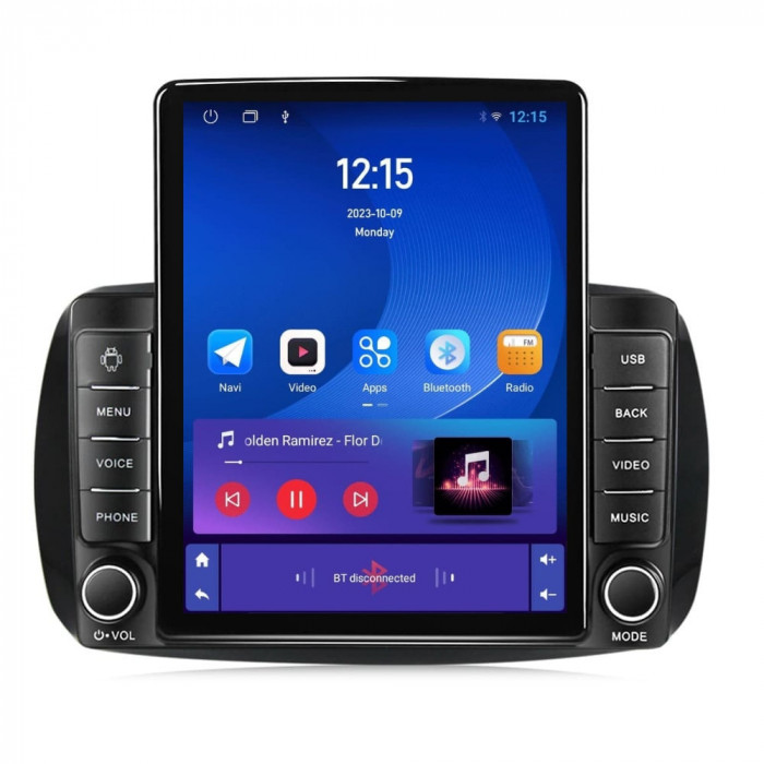 Navigatie dedicata cu Android Smart Fortwo dupa 2014, 1GB RAM, Radio GPS Dual