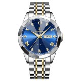 Cumpara ieftin Ceas barbatesc Poedagar Quartz Cronograf Data Analog Indici luminosi Argintiu