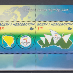 BOSNIA HERTEGOVINA 2000 JOCURILE OLIMPICE SYDNEY 2000 BLOC MNH