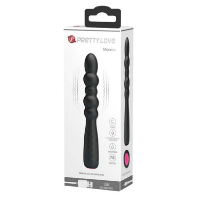 Vibrator Bendable Monroe 12 Moduri Vibratii Silicon Negru 18.5 cm foto