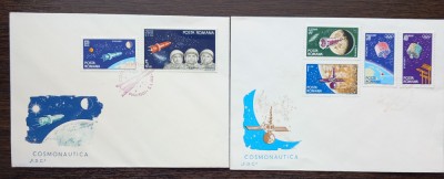 FDC ROMANIA - COSMONAUTICA - 05.01.1965 - SERIE COMPLETA, LP 599 foto