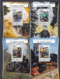 Djibouti 2016 - LOCOMOTIVE - 4 Colite de lux - MNH