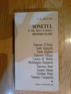 w3 SONETUL IN ZORII , AMIAZA SI AMURGUL RENASTERII ITALIENE -C.D. ZELETIN foto