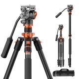 K&amp;F Concept K&amp;F 2.1m Camera Video Tripod For Dslr Compact Aluminum Tripod With Fluid Head kf09.136