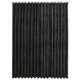 Draperie opaca, antracit, 290 x 245 cm, catifea, cu carlige