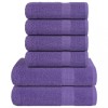 VidaXL Set prosoape 6 piese violet 360 g/m&sup2; 100% bumbac 137087