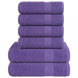 vidaXL Set prosoape 6 piese violet 360 g/m&sup2; 100% bumbac
