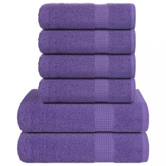 Set prosoape 6 piese violet 360 g/m&amp;sup2; 100% bumbac foto