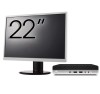 Pachet Calculator Second Hand HP EliteDesk 800 G3 Mini PC, Intel Core i7-7700T 2.90 - 3.80GHz, 8GB DDR4, 256GB SSD, Wi-Fi + Monitor 22 Inch NewTechnol