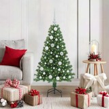 VidaXL Brad de Crăciun artificial Verde 120 cm PVC și Oțel și Plastic 3396894