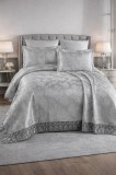 Cumpara ieftin Set Cuvertura De Lux Bumbac 100% 3 Piese 240X260 Cm-Model Premium Gri