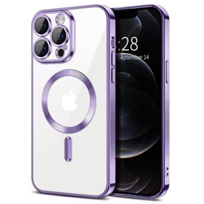 Husa pentru iPhone 12 Pro - Techsuit Luxury Crystal MagSafe - Light Purple foto