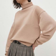 Answear Lab bluza femei, culoarea maro, neted
