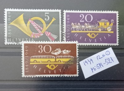TS21 - Timbre serie Elvetia 1949 Mi519 foto