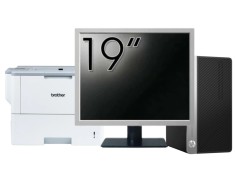 Pachet Calculator Second Hand HP ProDesk 400 G5 MT, Intel Core i5-8500 3.00 - 4.10GHz, 8GB DDR4, 256GB SSD + Monitor 19&amp;quot; + Imprimanta Brother HL-