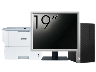 Pachet Calculator Second Hand HP ProDesk 400 G5 MT, Intel Core i5-8500 3.00 - 4.10GHz, 8GB DDR4, 512GB SSD + Monitor 19&amp;amp;quot; + Imprimanta Brother HL- foto