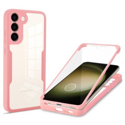 Husa pentru Samsung Galaxy S23 Plus + Folie - Techsuit ColorVerse 360 Series - Pink foto