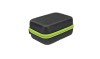 Organizator tip geanta pentru sticle de uleiuri esentiale, 15 ml, pentru 12 de recipiente, neagru cu verde, Oem
