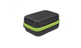 Cumpara ieftin Organizator tip geanta pentru sticle de uleiuri esentiale, 15 ml, pentru 12 de recipiente, neagru cu verde