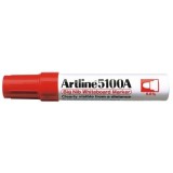 Marker pentru tabla de scris ARTLINE 5100A, corp metalic, varf rotund 5. 0mm - rosu